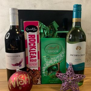 christmas wine & chocolate gift hamper